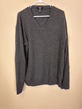Callaway Men's Cashmere V Neck Pullover Sweater - Charcoal XL